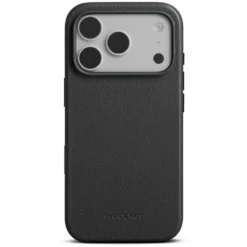 WOOLNUT Läderfodral för iPhone 17 Pro Svart
