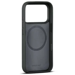 WOOLNUT Läderfodral för iPhone 17 Pro Svart