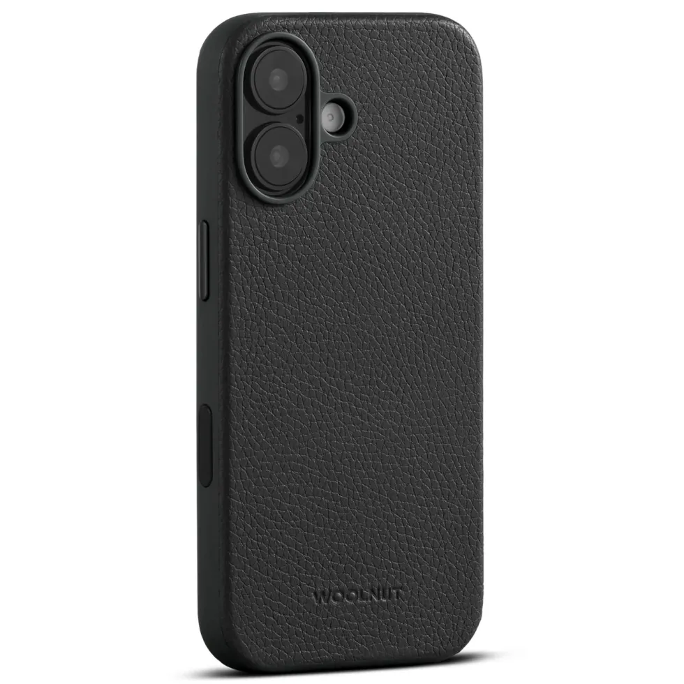 WOOLNUT Läderfodral för iPhone 17 Svart