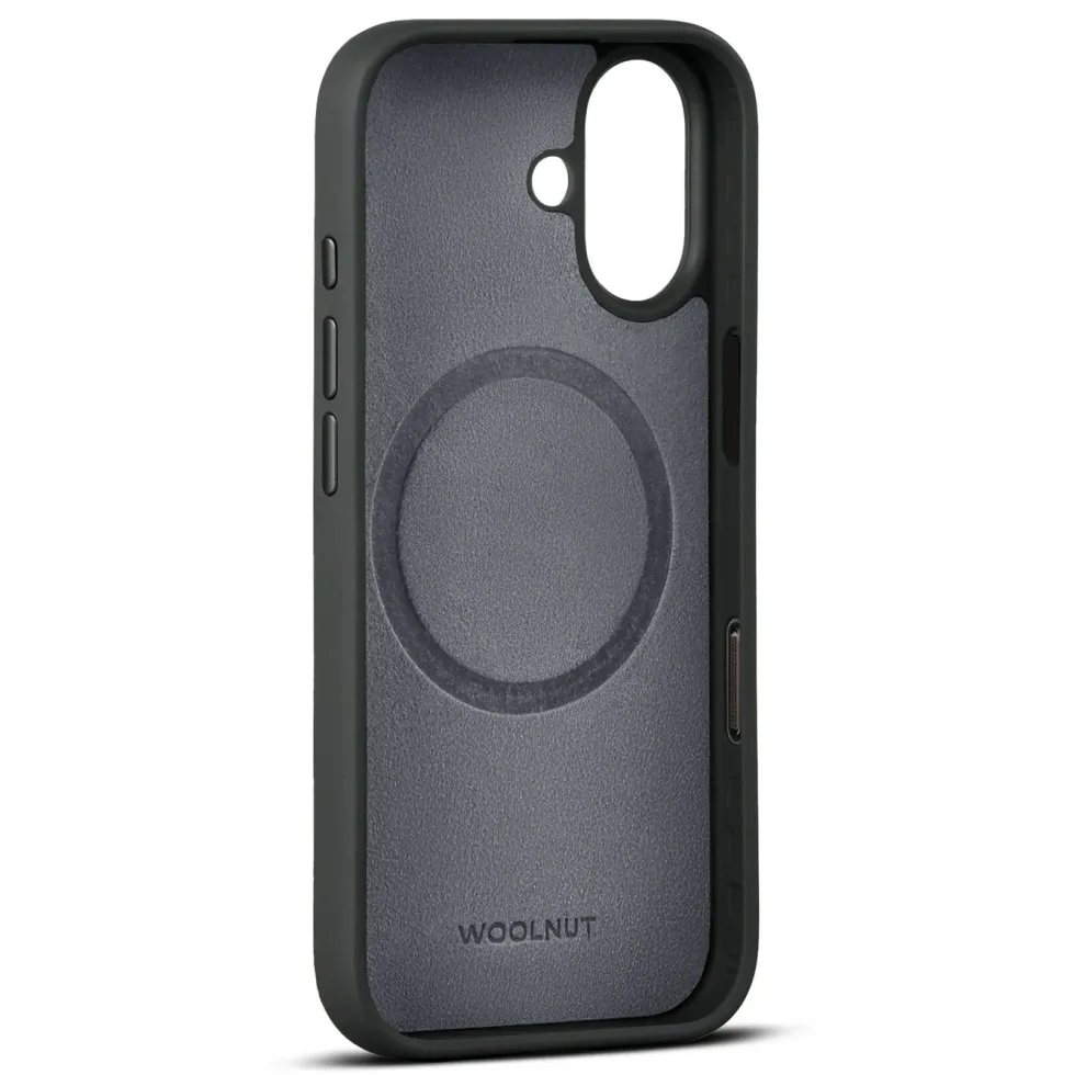 WOOLNUT Läderfodral för iPhone 17 Svart