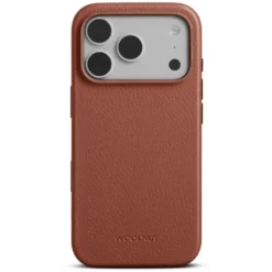 WOOLNUT Läderfodral för iPhone 17 Pro Cognac