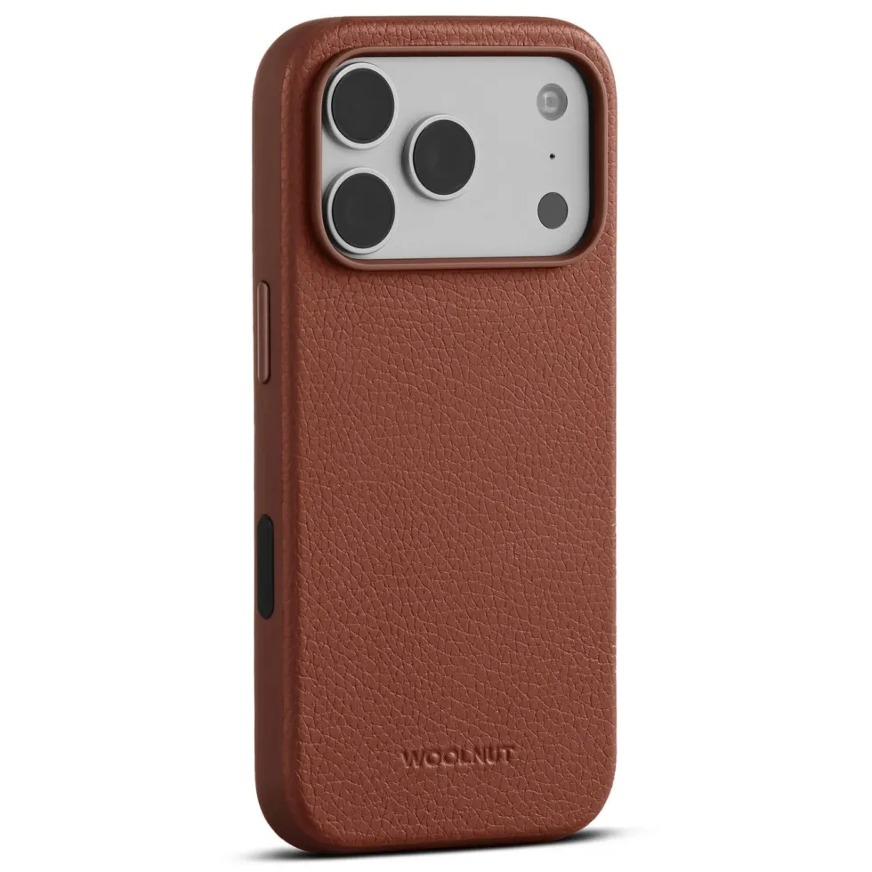 WOOLNUT Läderfodral för iPhone 17 Pro Cognac