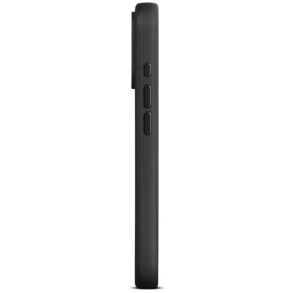 WOOLNUT Läderfodral för iPhone 16 Pro Svart