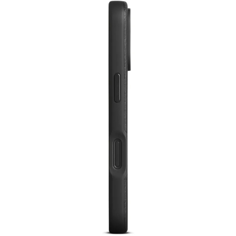 WOOLNUT Läderfodral för iPhone 16 Pro Svart