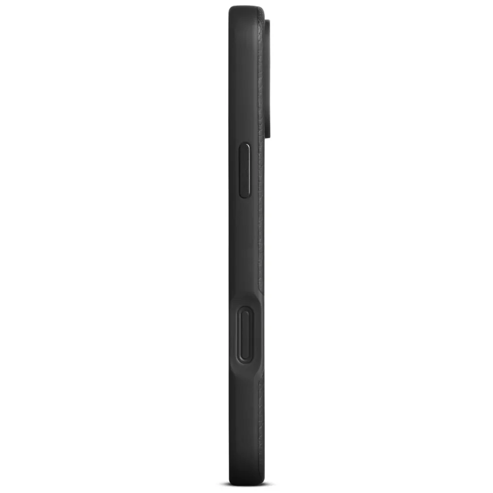 WOOLNUT Läderfodral för iPhone 16 Pro Max Svart