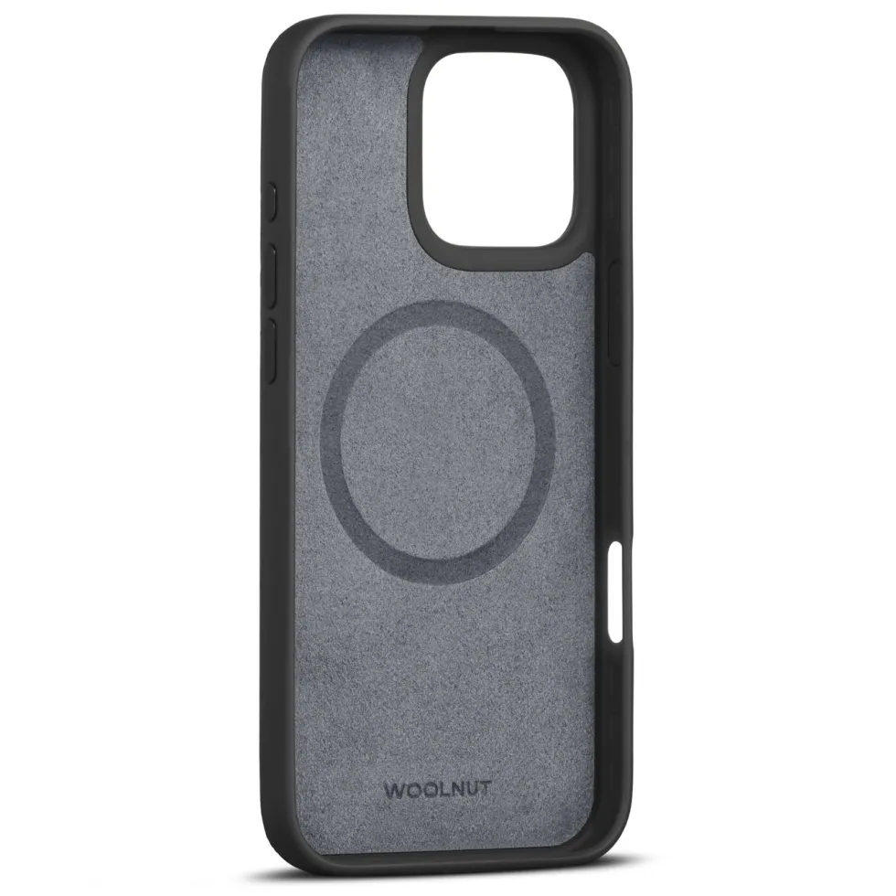 WOOLNUT Läderfodral för iPhone 16 Pro Max Svart
