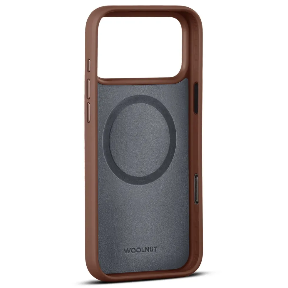 WOOLNUT Läderfodral för iPhone 17 Pro Max Cognac