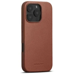 WOOLNUT Läderfodral för iPhone 16 Pro Cognac