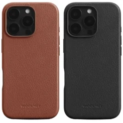 WOOLNUT Läderfodral för iPhone 16 Pro Cognac