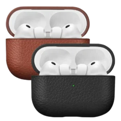 WOOLNUT Skal i läder till AirPods Pro 3-laddfodral Cognac