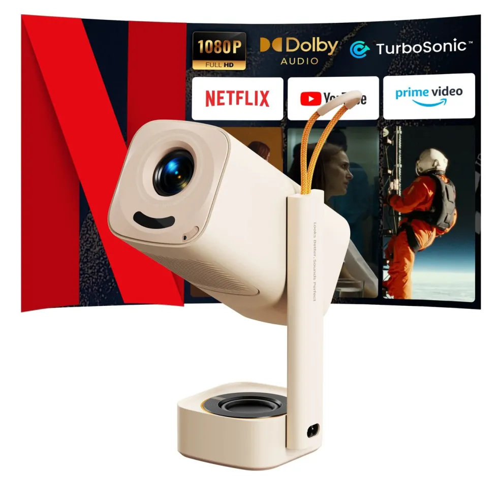 Yaber T1 Pro bärbar Full HD-projektor med inbyggda streamingtjänster